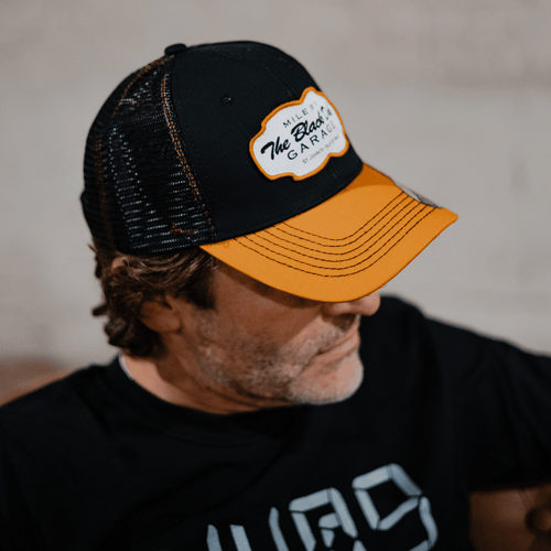 Black & Yellow Black Dub Garage Trucker Hat