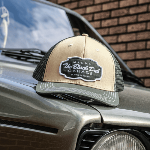 Green & Beige Black Dub Garage Trucker Hat