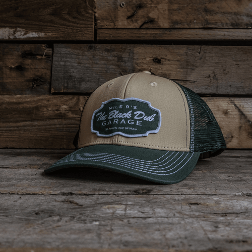Green & Beige Black Dub Garage Trucker Hat