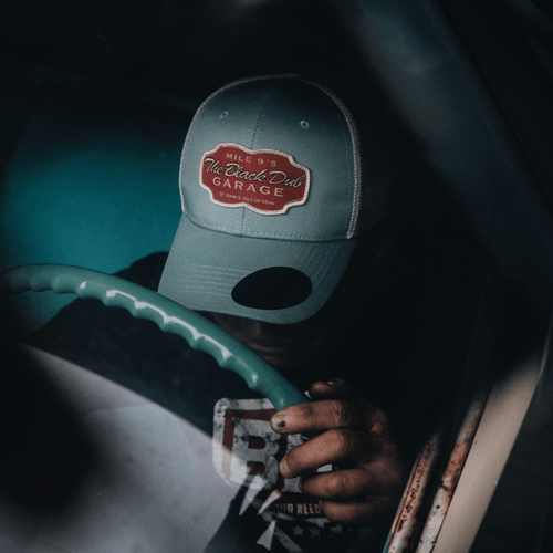 Black Dub Garage Trucker Hat - Peppermint