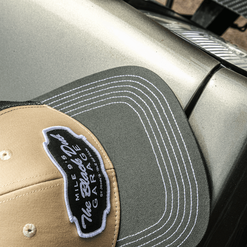 Green & Beige Black Dub Garage Trucker Hat