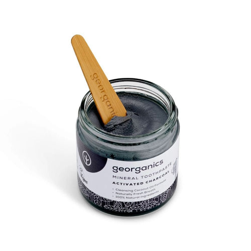Georganics Fluoride Free Charcoal Toothpaste 60ml Natural Mineral Formula