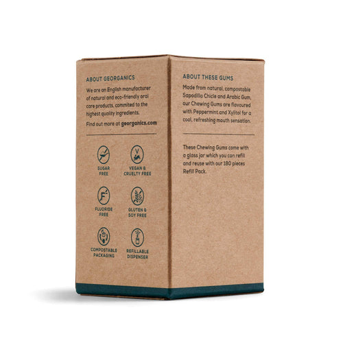 Georganics Peppermint Natural Chewing Gum with Xylitol