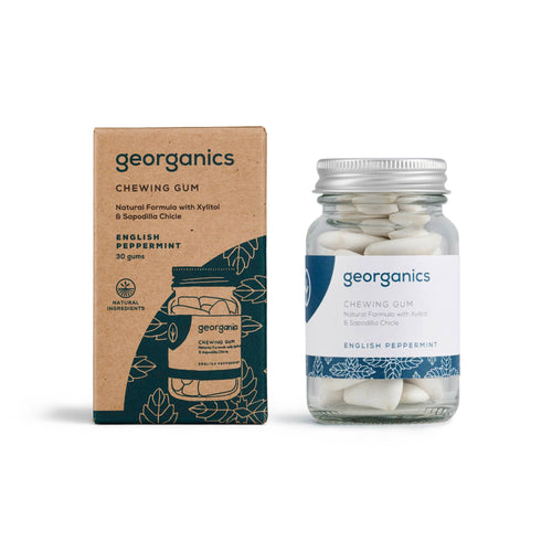 Georganics Peppermint Natural Chewing Gum with Xylitol