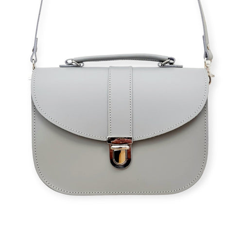 Olympia Handmade Leather Bag - Ghost Grey