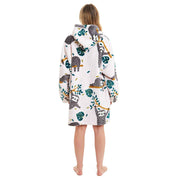 Daisy Dreamer Giant Sloth Hooded Blanket Ultra Soft Sherpa Fur Plush Flannel Fleece Comfort Cuff Cotton Rich Pack