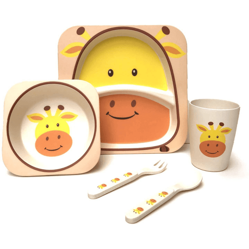 Giraffe Bamboo Kids Dinner Set - 5 Piece