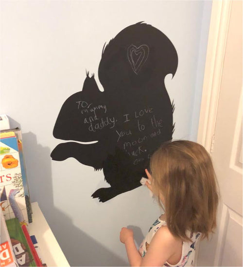 Squirrel Chalkboard Wall Sticker