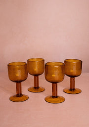 Eleanor Wine Glass, Mustard - Set of 8