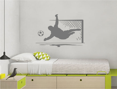 Football Goalkeeper Wall Sticker – Dynamic Soccer Player Silhouette