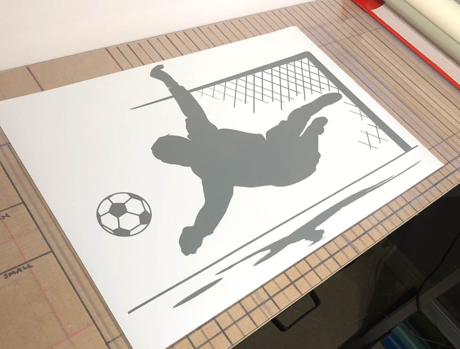 Football Goalkeeper Wall Sticker – Dynamic Soccer Player Silhouette