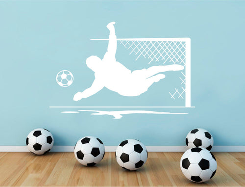 Football Goalkeeper Wall Sticker – Dynamic Soccer Player Silhouette