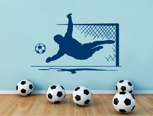 Football Goalkeeper Wall Sticker – Dynamic Soccer Player Silhouette