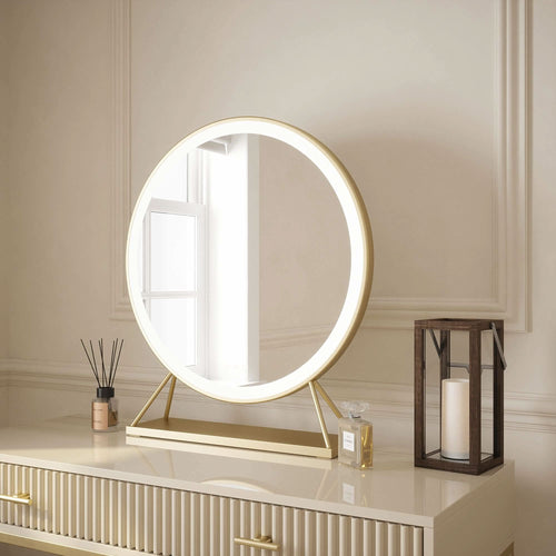 Anne Round Hollywood Mirror Gold 60x67CM