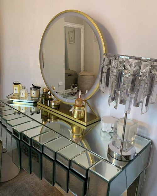 Anne Round Hollywood Mirror Gold 60x67CM