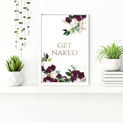 Classy Bathroom Wall Art – Set of 3 Framed Prints