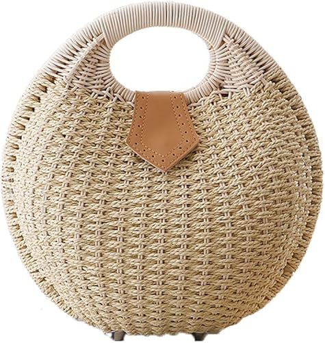 Stylish Seashell Raffia Handbag Summer Bag