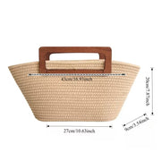 Women's Raffia Tote Bag, Handwoven Bag