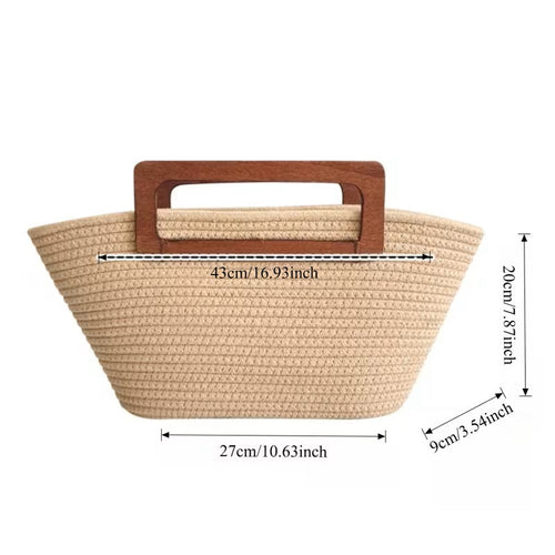 Women's Raffia Tote Bag, Handwoven Bag