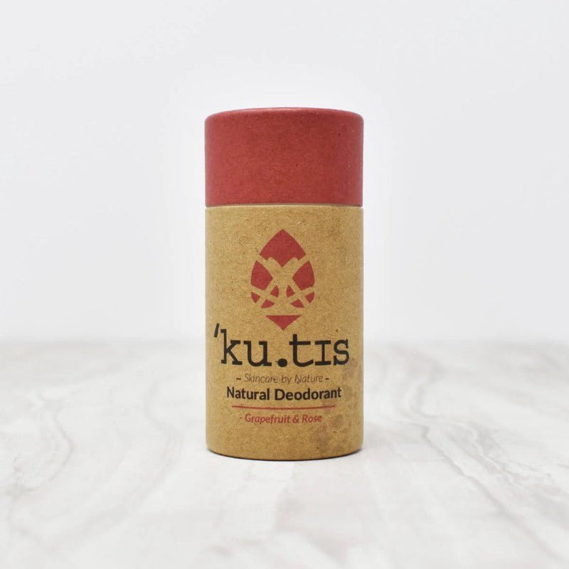 Grapefruit & Rose Natural Roll On Eco Friendly Deodorant, Plastic Free Anti Perspirant