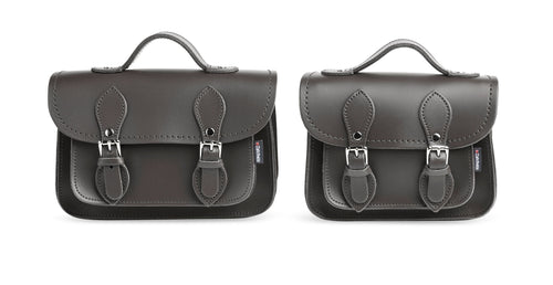 Handmade Leather Micro Satchel - Graphite