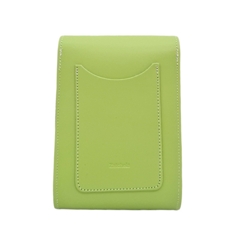 Handmade Leather Festival Phone Bag - Grass Green