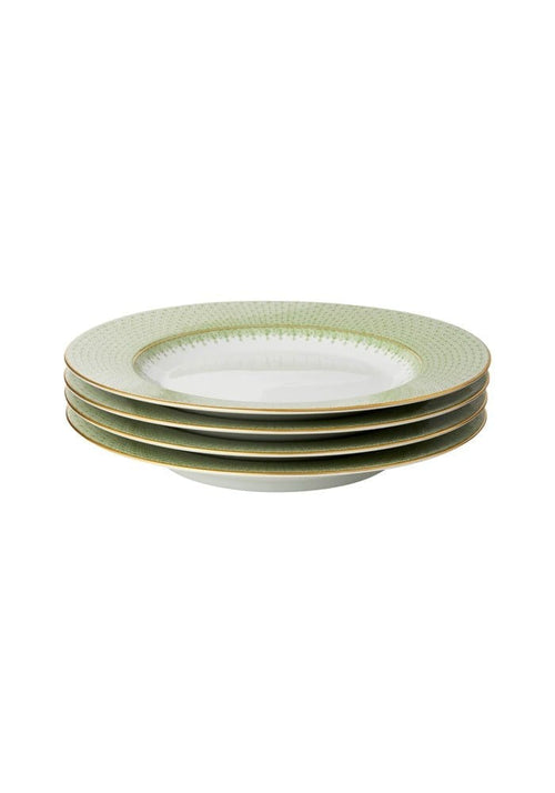 Green Apple Lace Dinner Plates - Set of 4