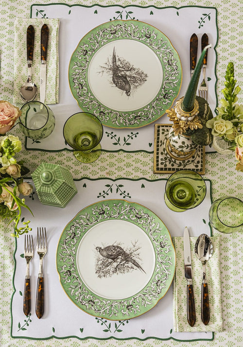 Green Blossom Rectangular Placemats - Set of 4