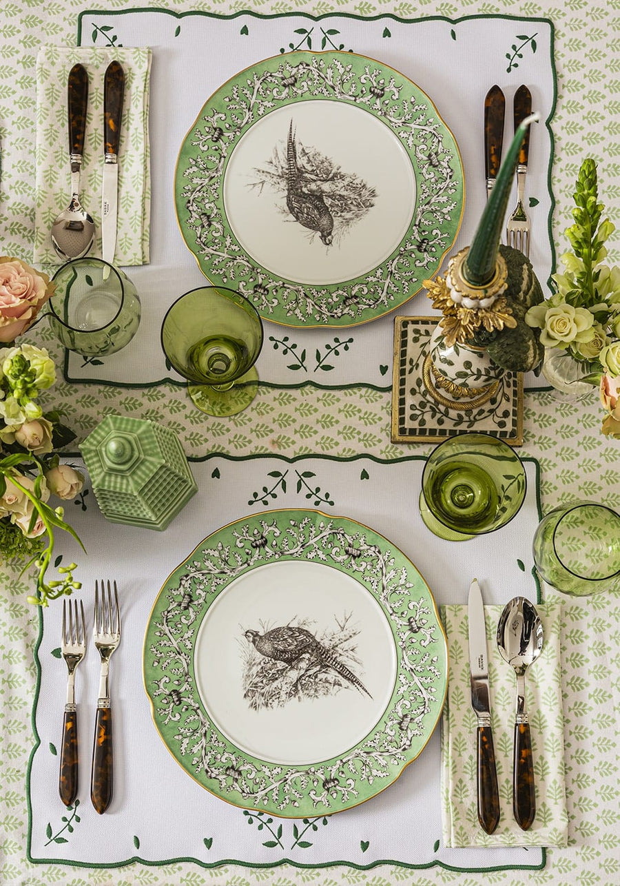 Green Blossom Rectangular Placemats - Set of 4