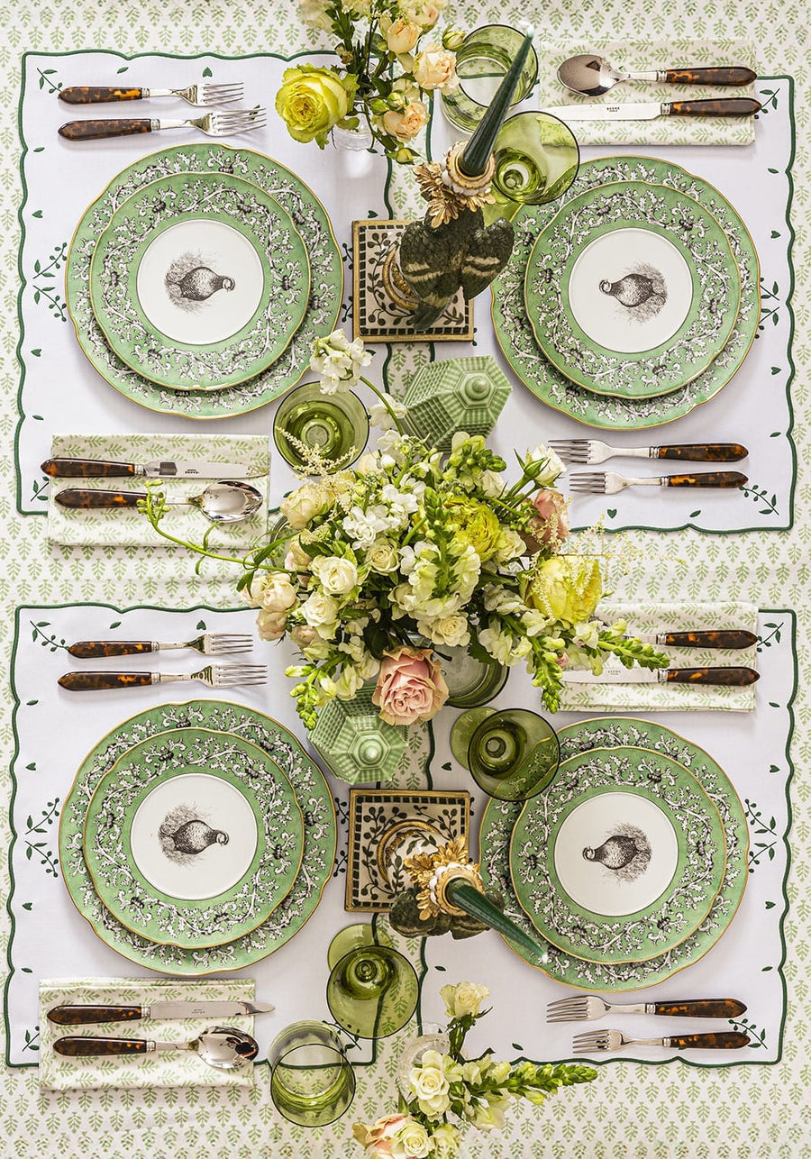 Green Blossom Rectangular Placemats - Set of 4