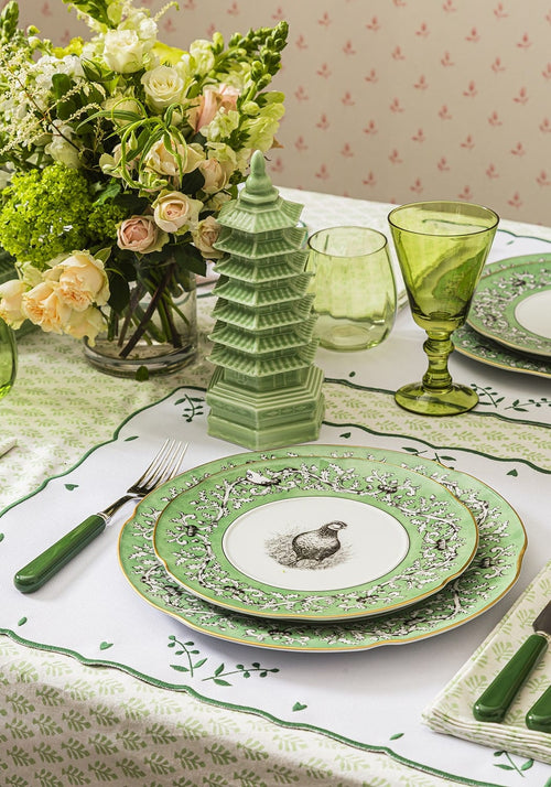 Green Blossom Rectangular Placemats - Set of 4