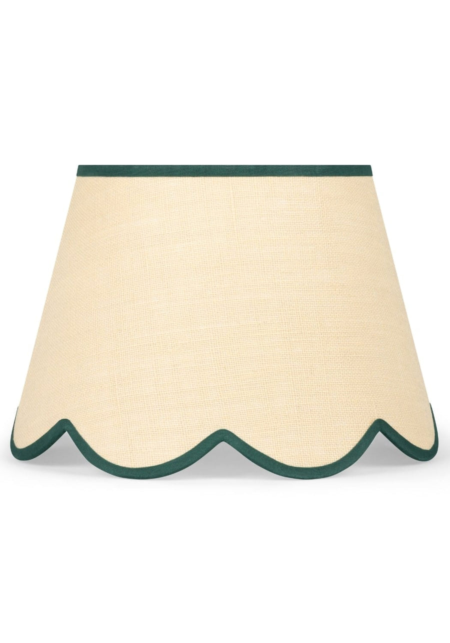 Green Petal Jute Scallop Lampshade