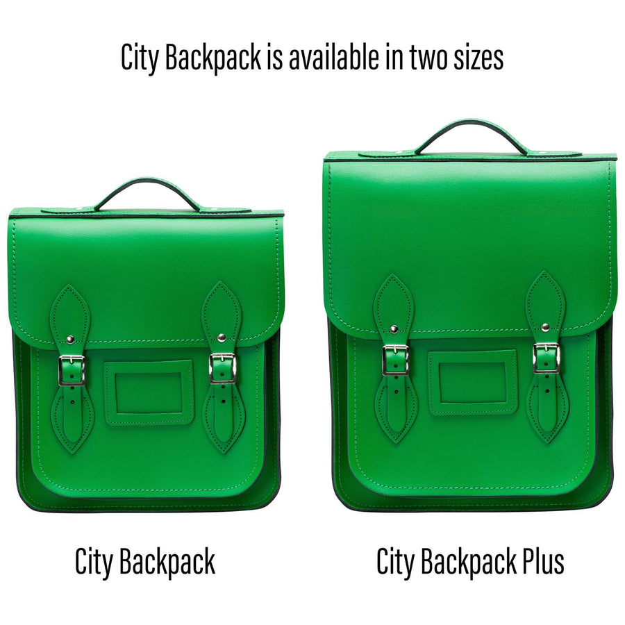 Handmade Leather City Backpack - Green