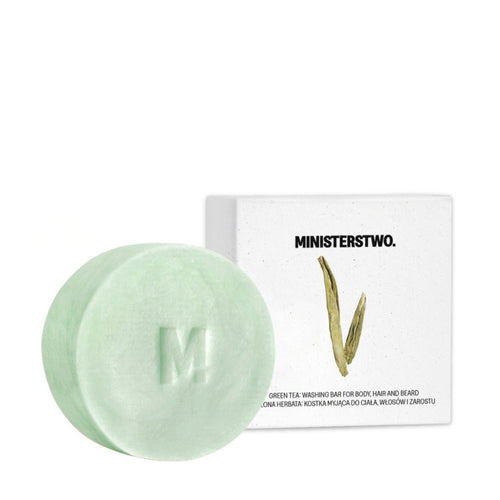 GREEN TEA: Washing Bar for body, hair & beard 85g