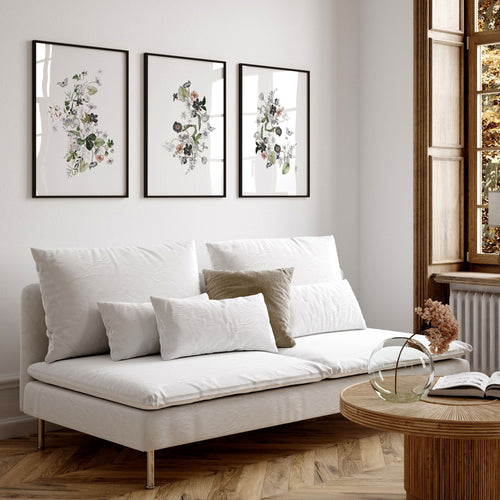 Greenery wall art | set of 3 wall art prints