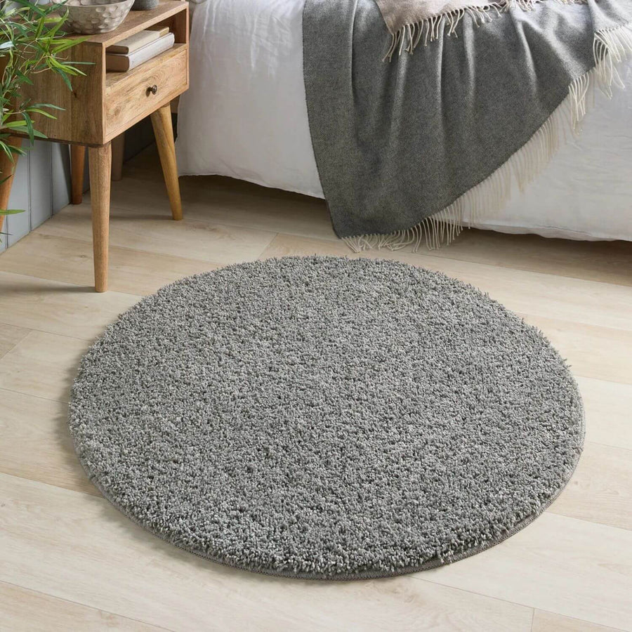 Washable Ghost Grey Shaggy Rug