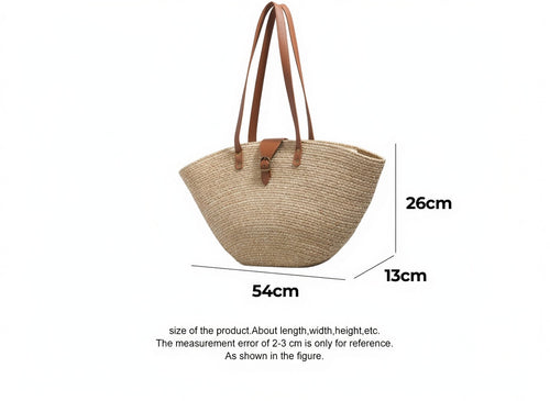 French Style Basket Bag Market Summer Straw Tote