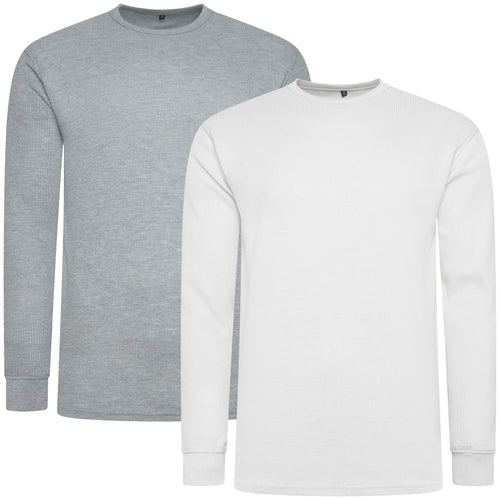 One Brand Crew Neck Waffle Knit T-Shirt