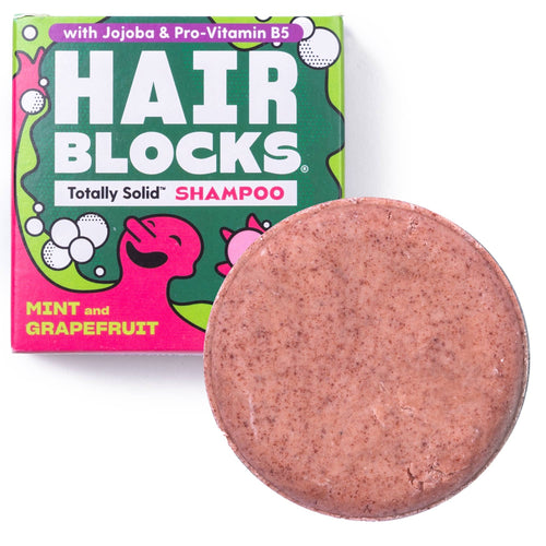 Hair Blocks Solid Shampoo Mint & Grapefruit - Plastic Free Vegan Shampoo Bars