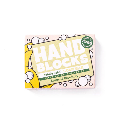 Hand Blocks Soap Lemon & Rosemary - Plastic Free Vegan Hand Soap Bars