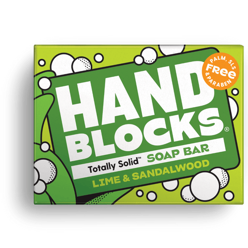 Hand Blocks Soap Lime & Sandawlwood - Plastic Free Vegan Hand Soap Bars