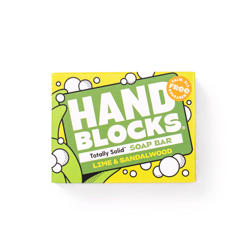 Hand Blocks Soap Lime & Sandawlwood - Plastic Free Vegan Hand Soap Bars
