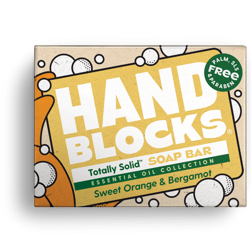 Hand Blocks Soap Sweet Orange & Bergamot - Plastic Free Vegan Hand Soap Bars
