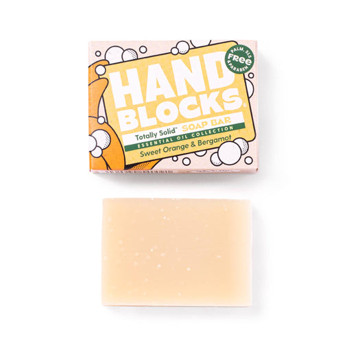 Hand Blocks Soap Sweet Orange & Bergamot - Plastic Free Vegan Hand Soap Bars