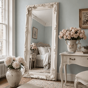 Charles Leaner Mirror in Cream  176cm x 90cm