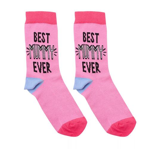 Mothers Day Womens Socks Best Mummy Ever Size 4 - 8