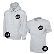 Uneek Hoodie & T-Shirts Bundle Inc Logo - 7 Items