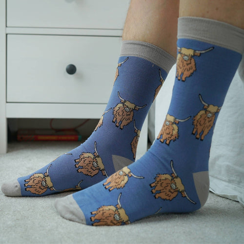 Save the Highland Cow Bamboo Socks