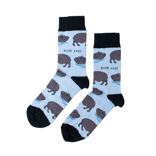 Save the Hippos Bamboo Socks