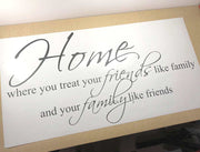 Home Family and Friends Wall Sticker Quote - Inspirational Living Room Wall Art